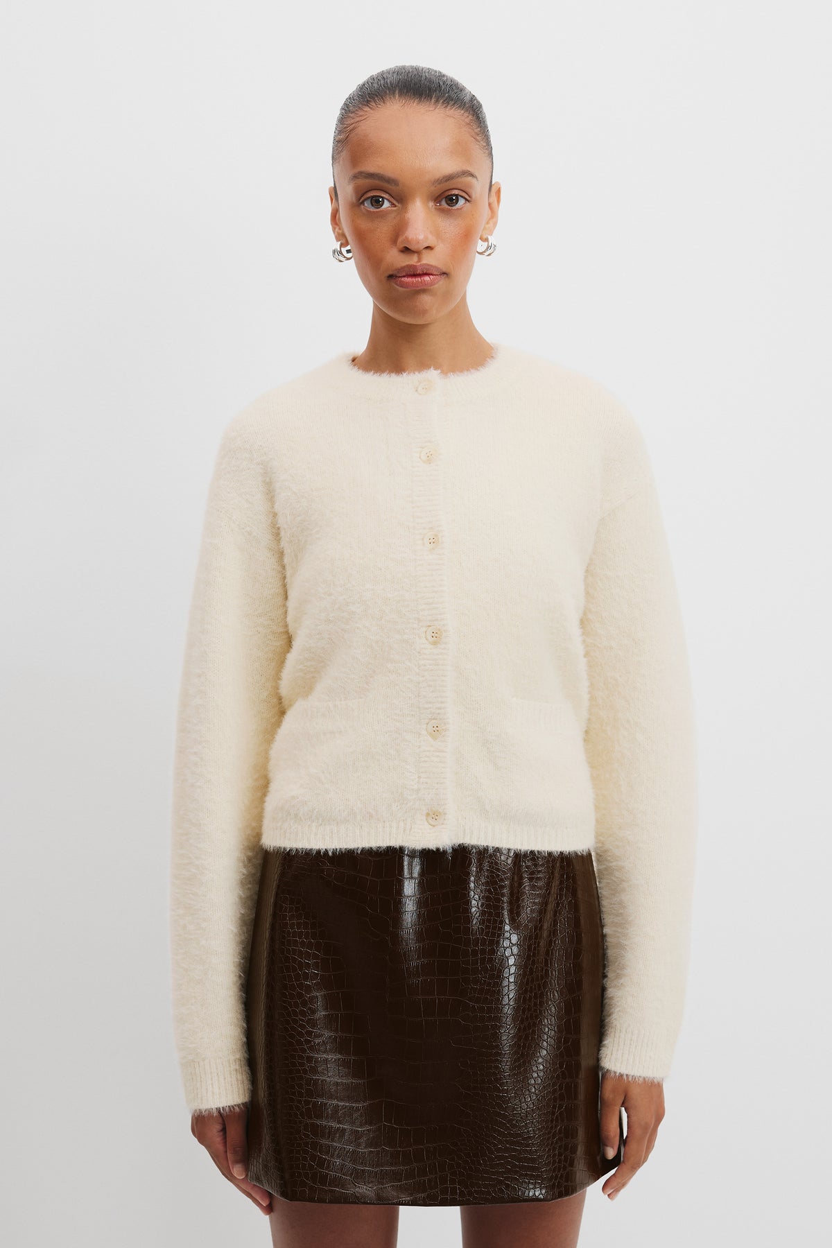 Fluffy Knit Cardigan