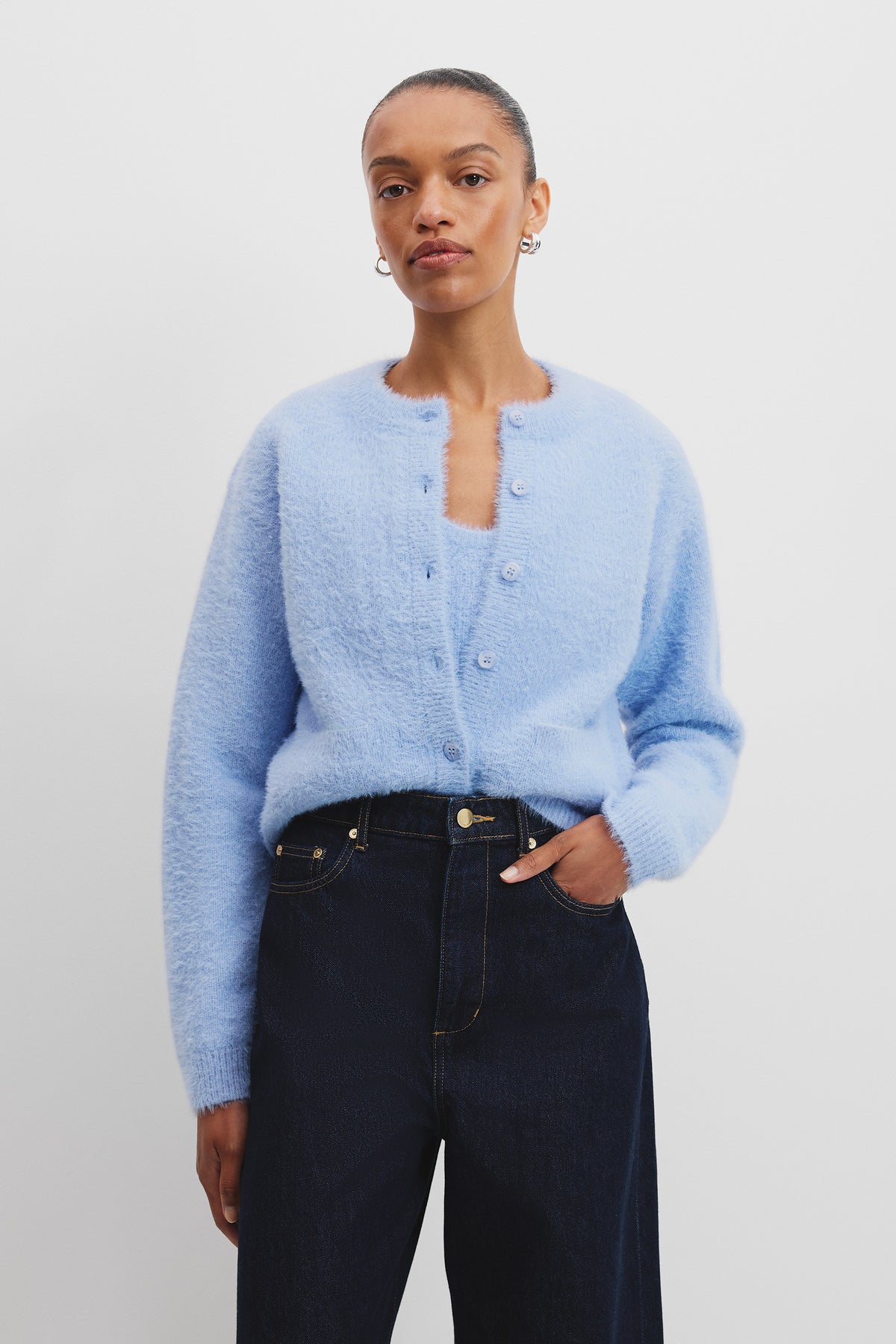 Fluffy Knit Cardigan