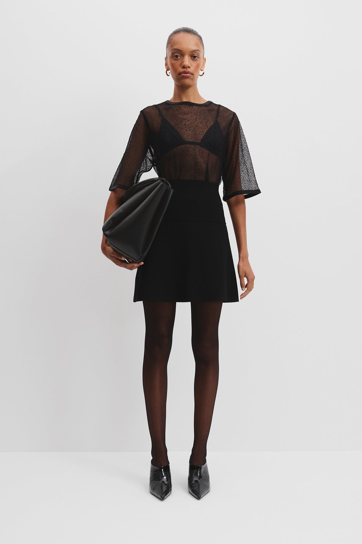 Compact Knit Mini Skirt