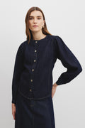 Denim Button Blouse