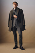 Slim Fit Wool Blend Herringbone Pant