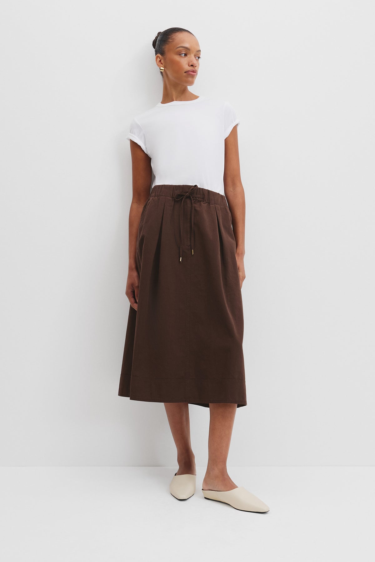 Cotton Pull-On Skirt