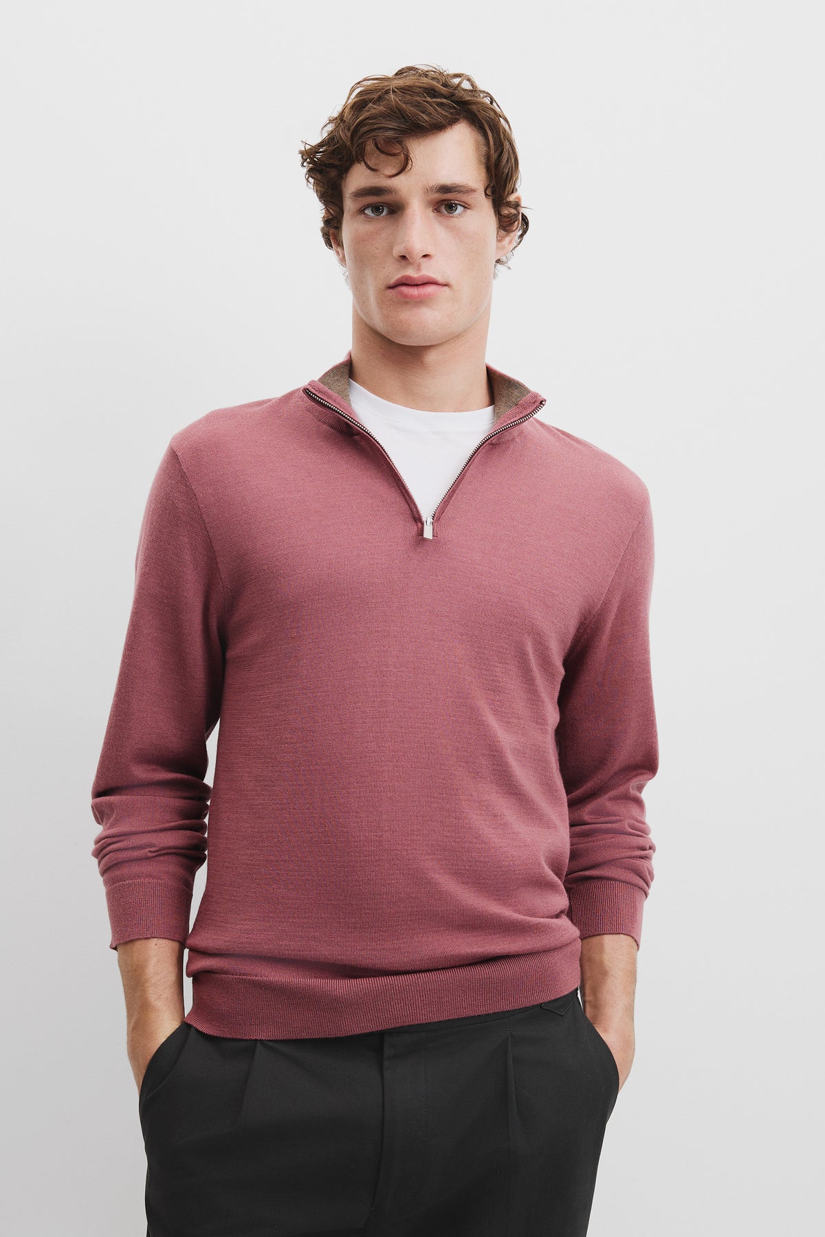 Australian Merino Wool Half Zip Knit