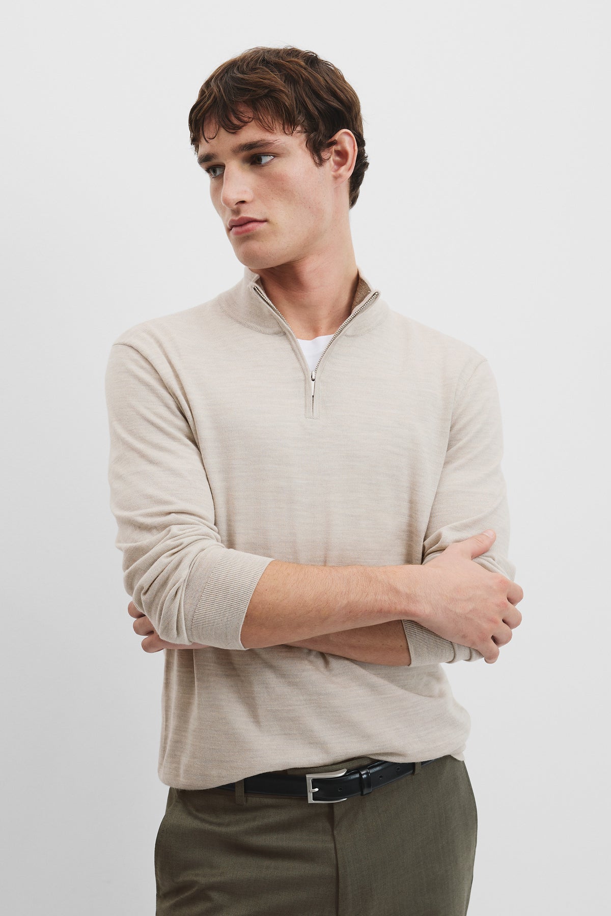 Australian Merino Wool Half Zip Knit