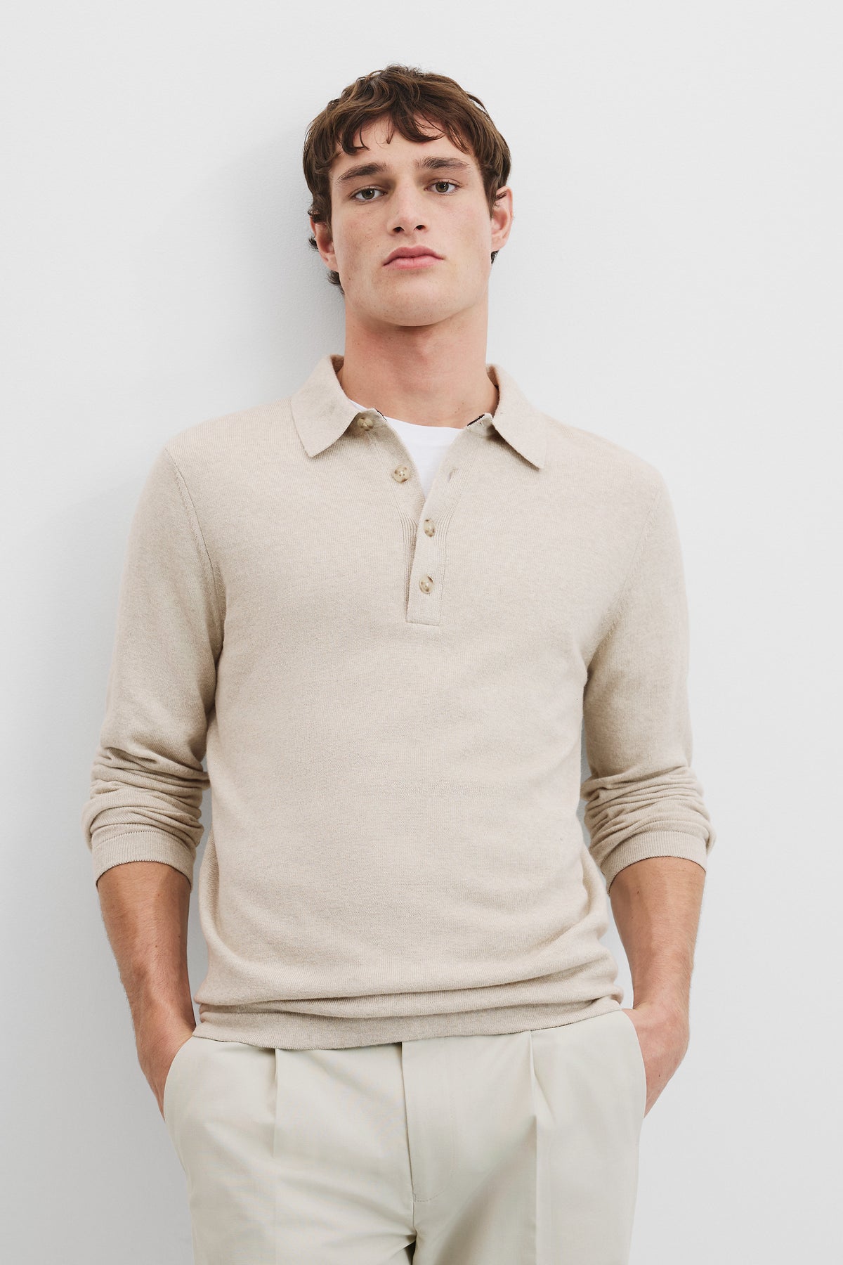Cotton Wool Knit Polo