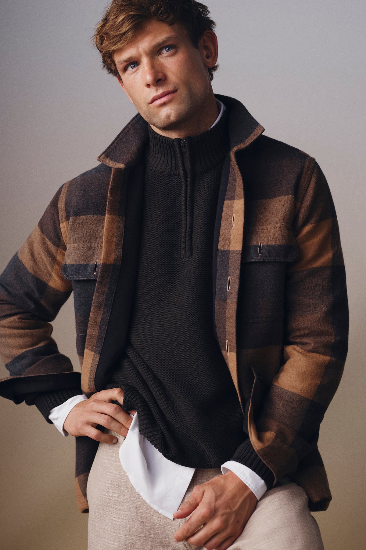 Cotton Half Zip Knit