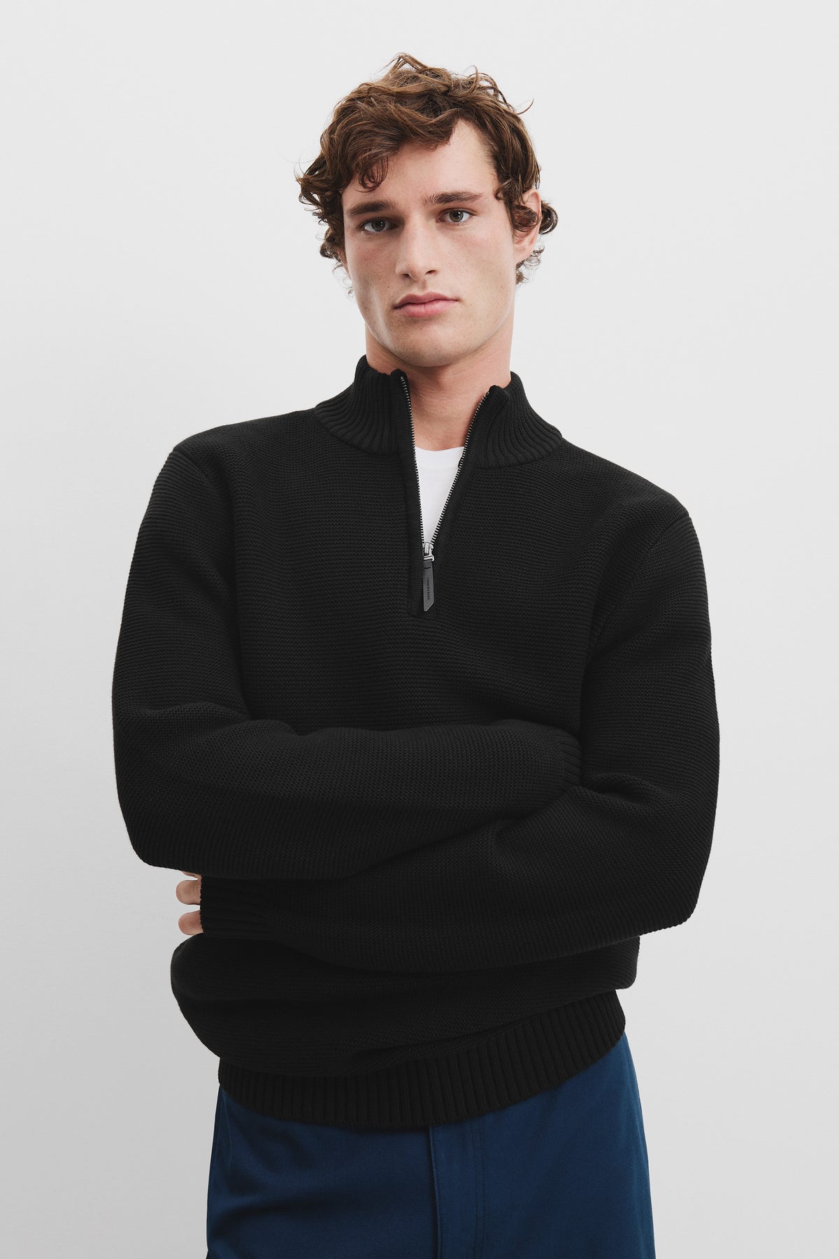 Cotton Half Zip Knit