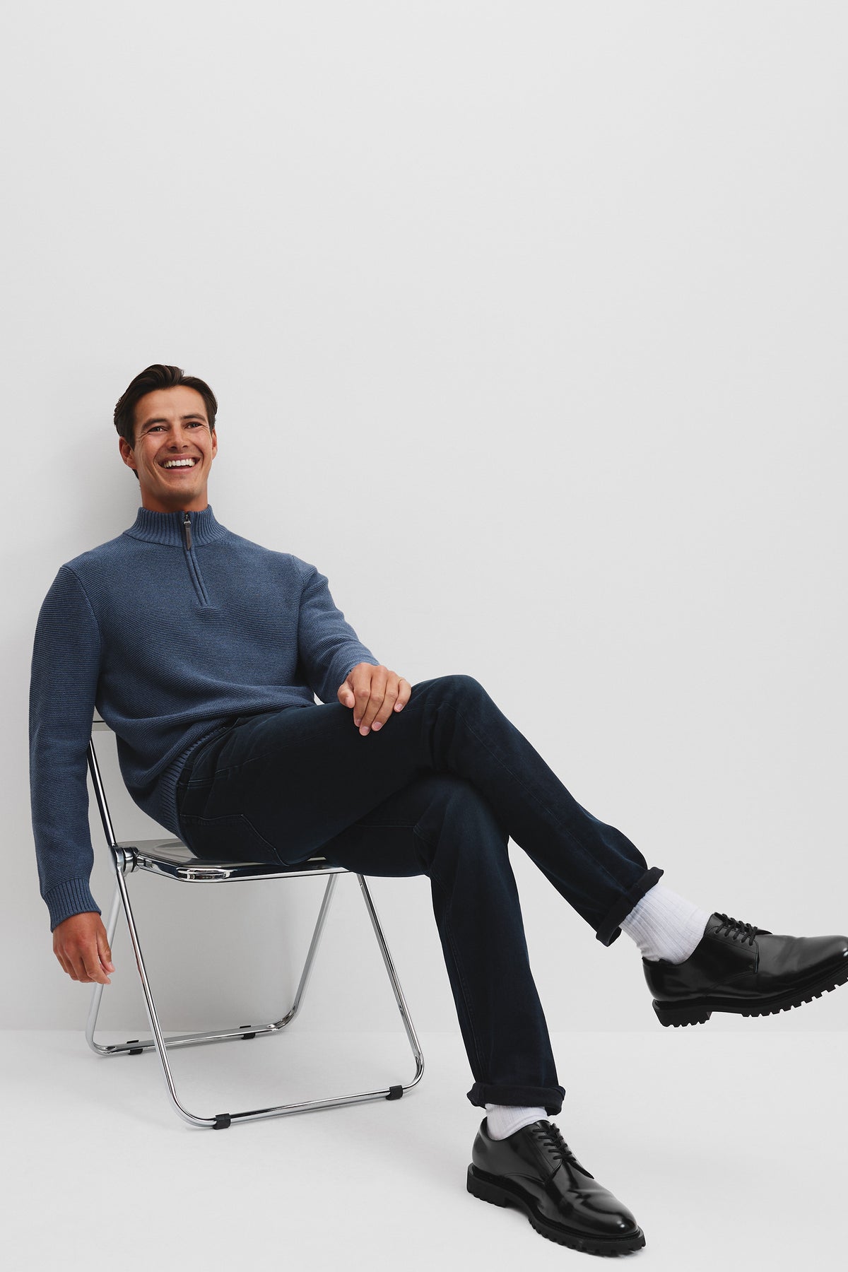 Cotton Half Zip Knit
