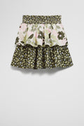 Cotton Blend Garden Tier Skirt