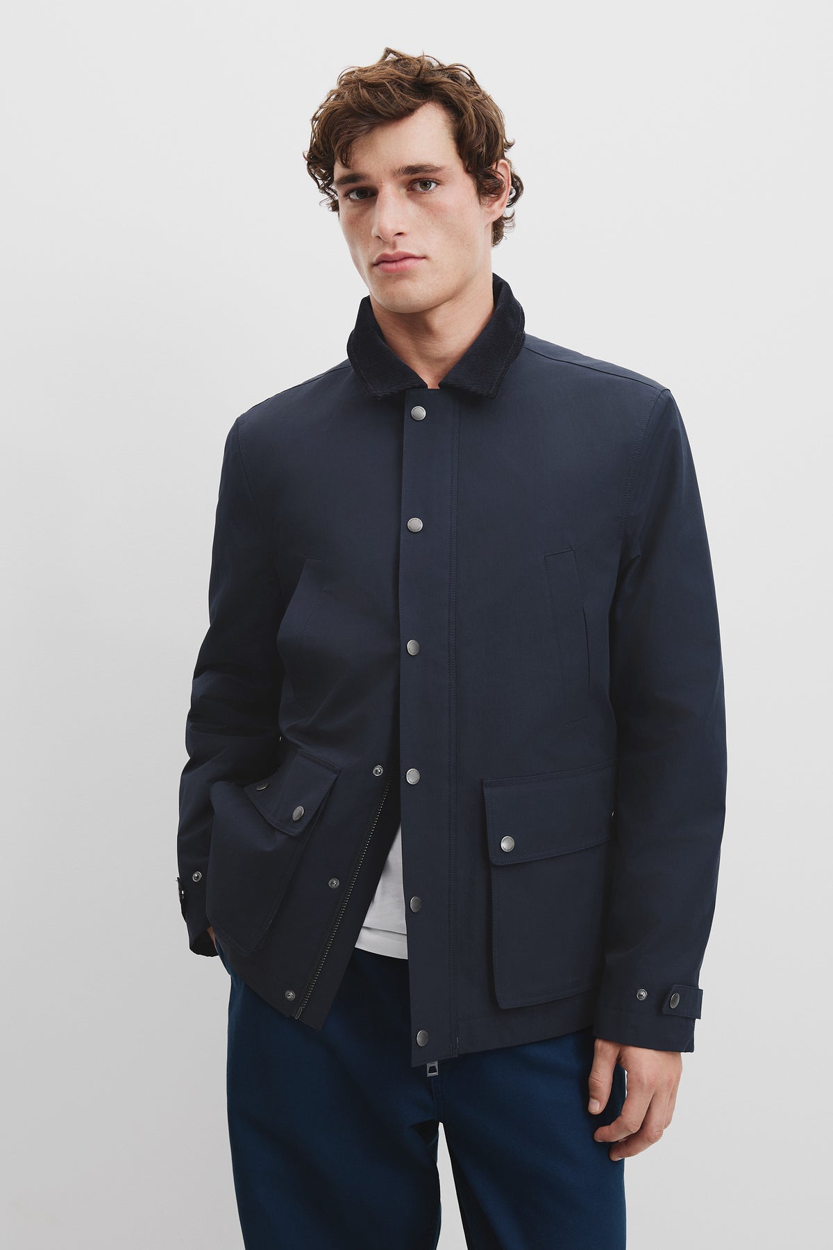 Cord Trim Wadded Jacket