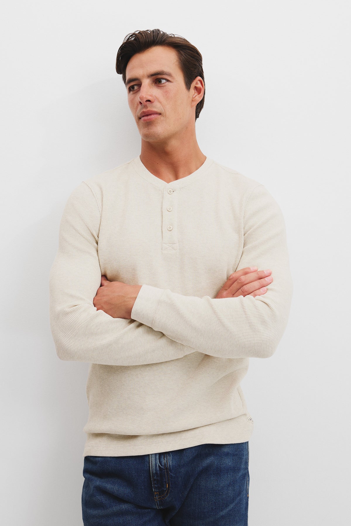 Cotton Waffle Henley
