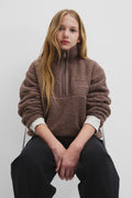 Teen Sherpa Half Zip Sweat