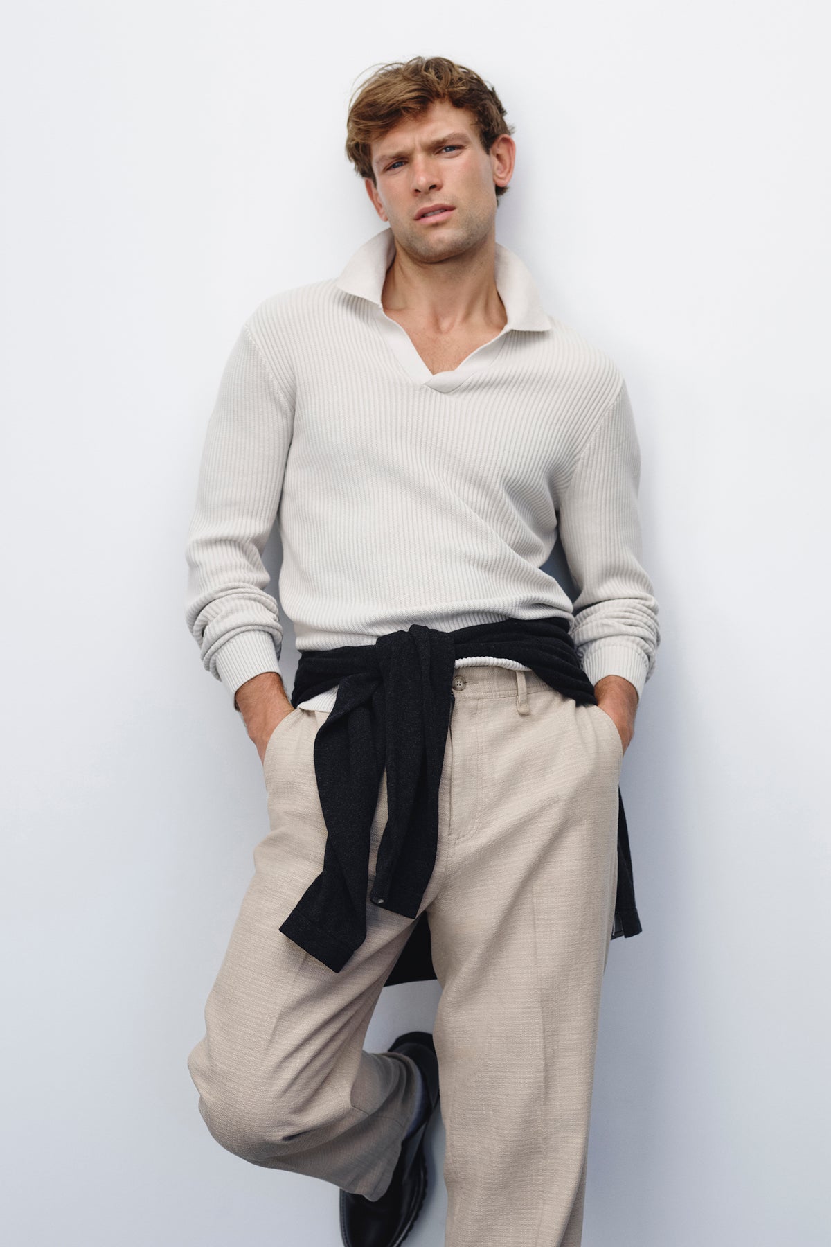 Ribbed Cotton Polo