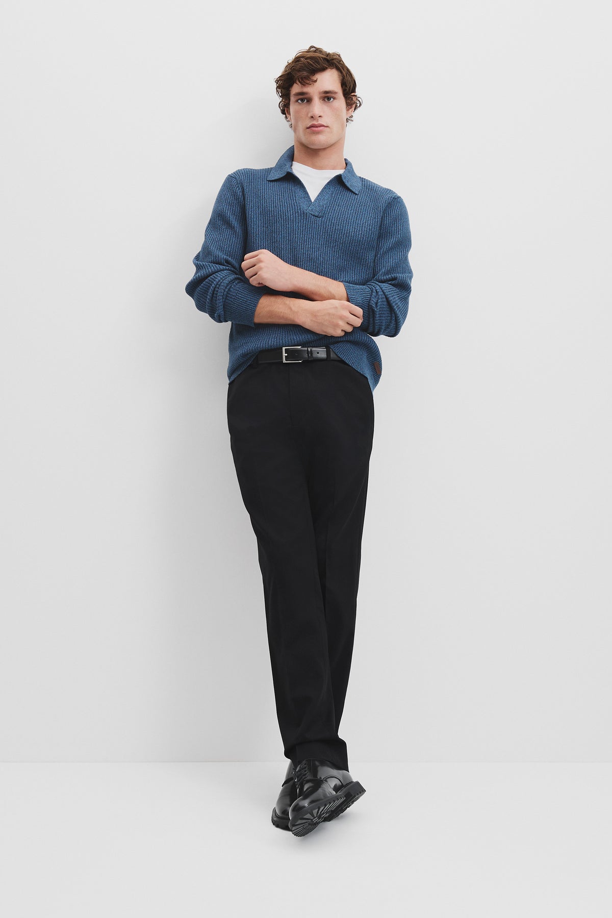 Ribbed Cotton Polo