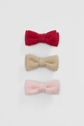 Cord Bow Clip Pack Of 3