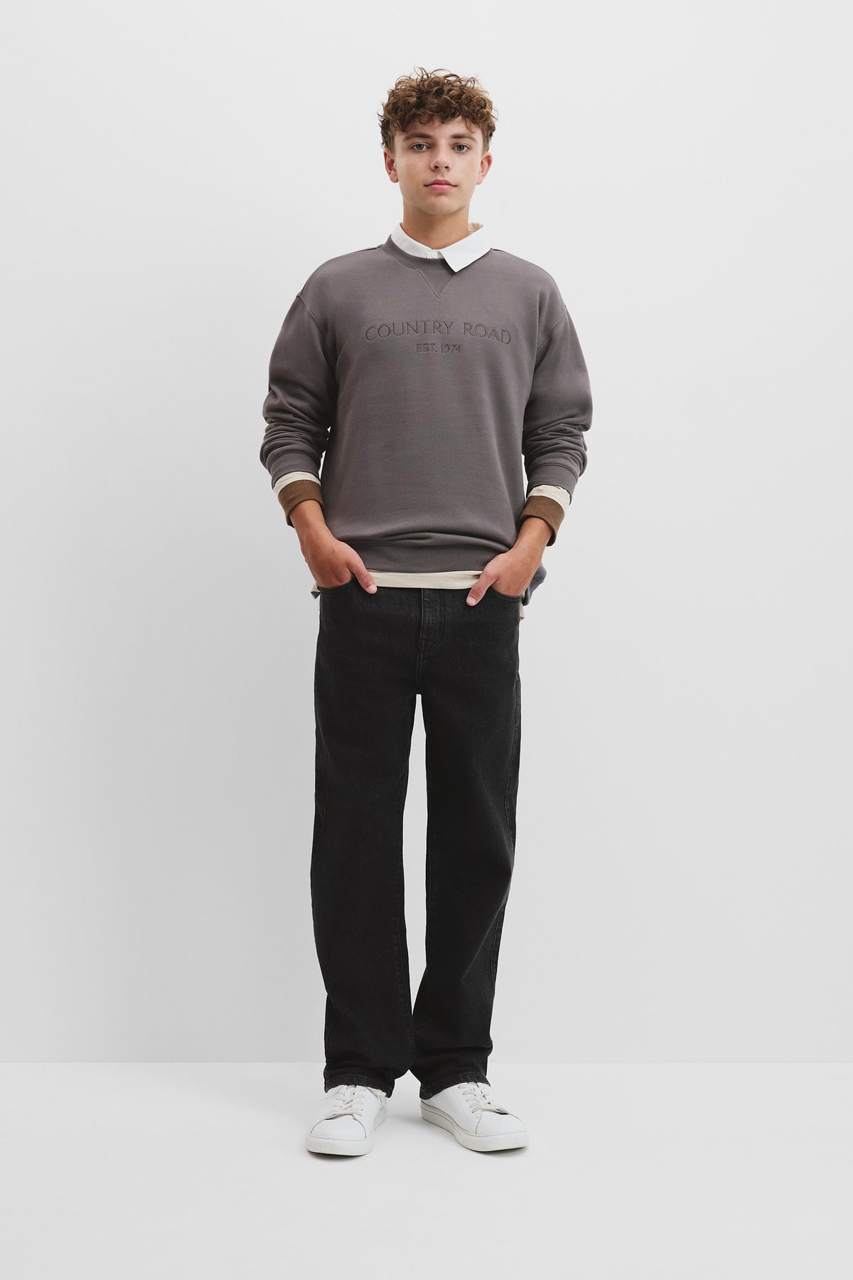 Teen Cotton Logo Crew Neck Sweat