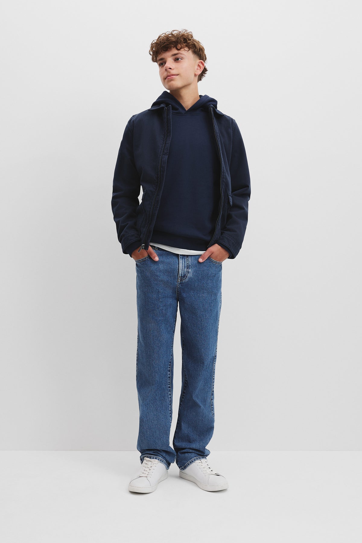 Cotton Blend Panelled Hooded Sweat