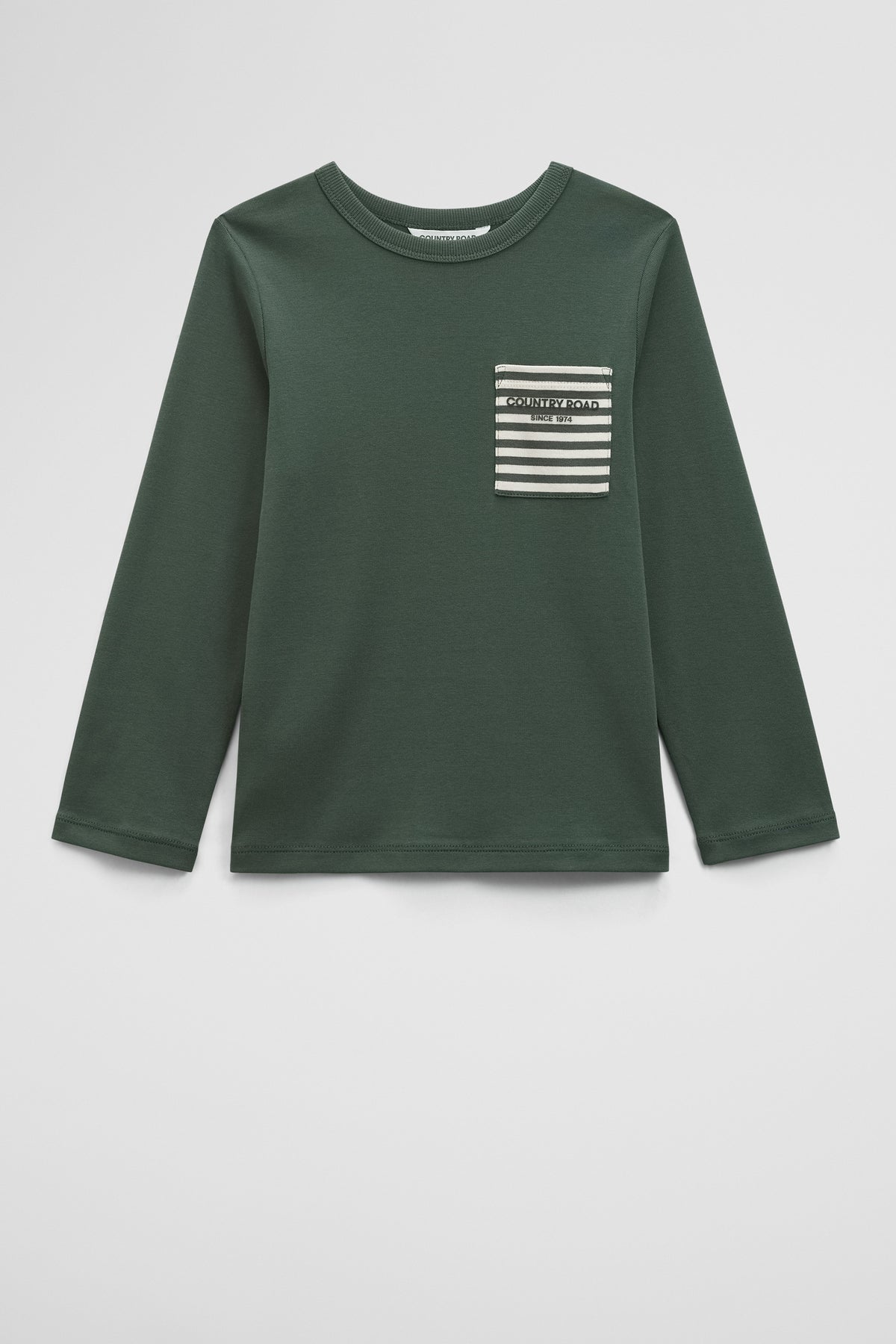 Cotton Long Sleeve Pocket T-Shirt