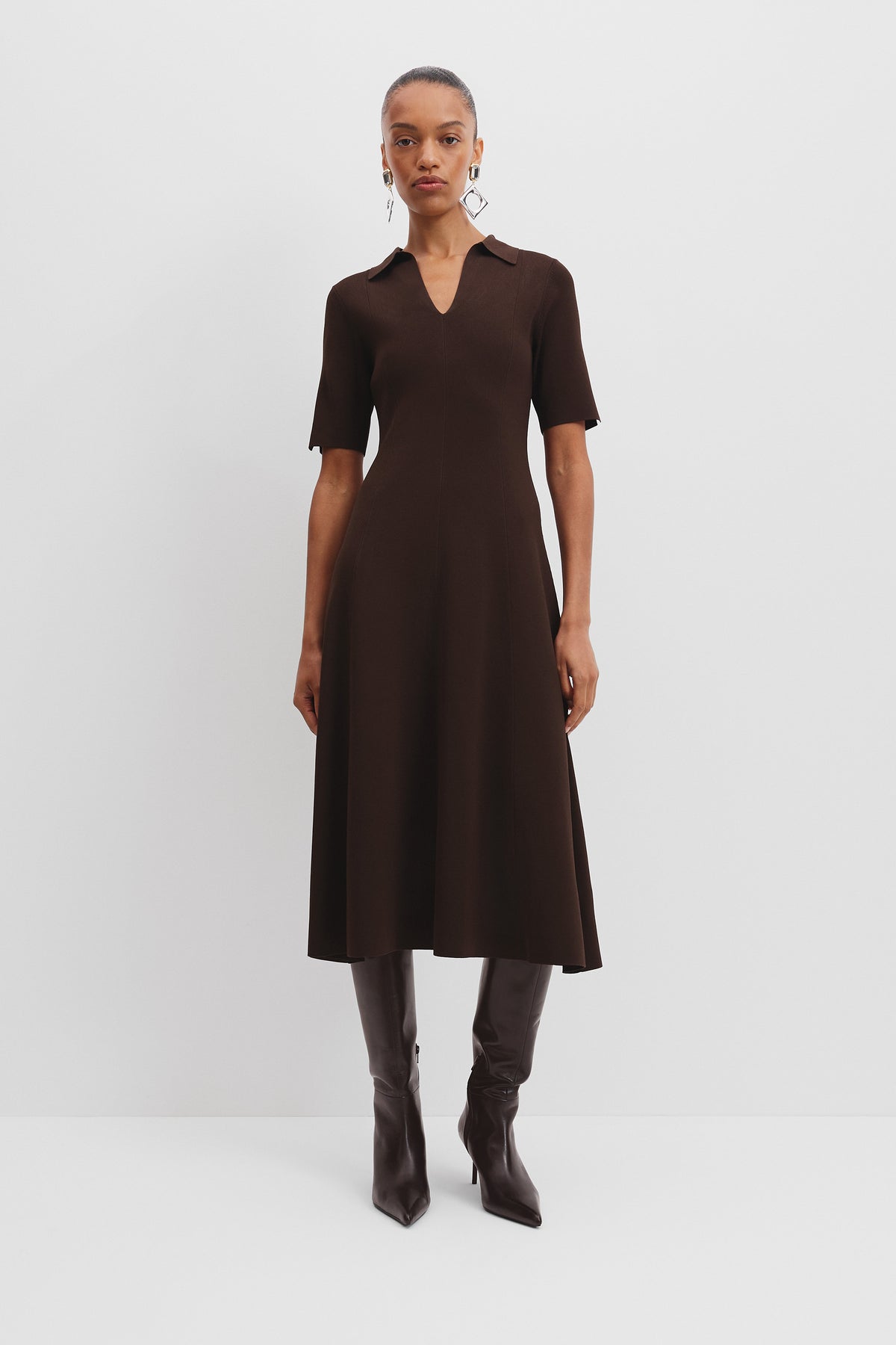 Compact Midi Knit Dress