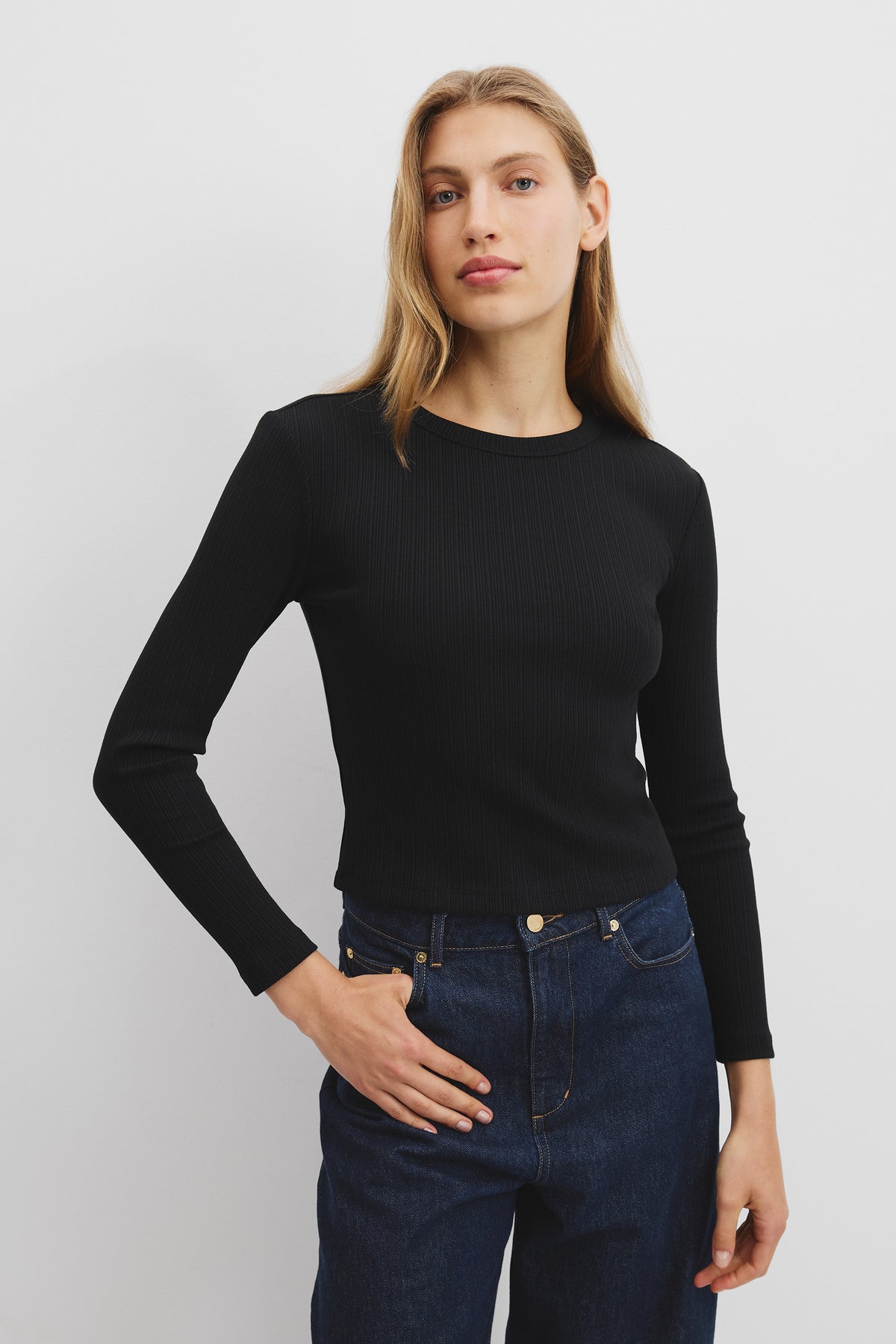 Cotton Fitted Rib Top