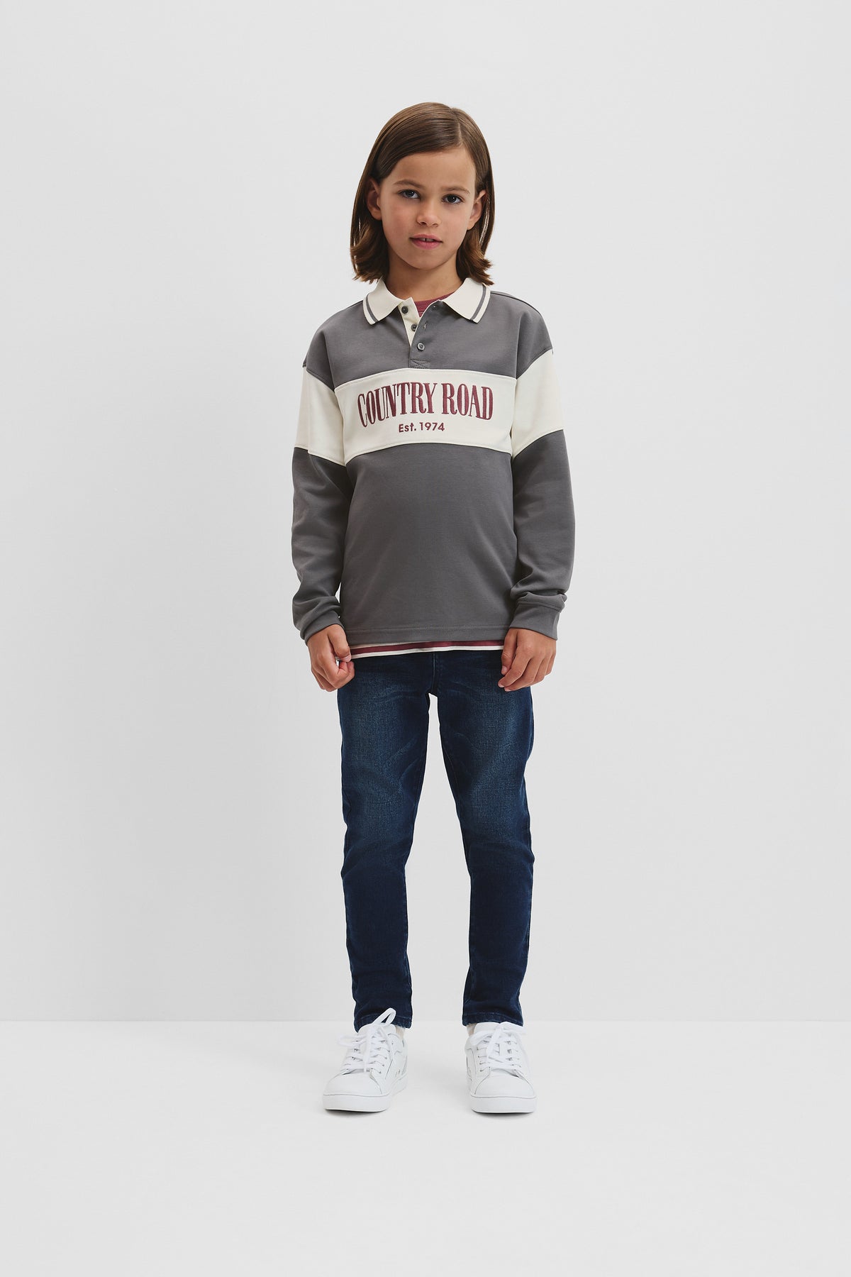 Organically Grown Cotton Logo Rugby Top
