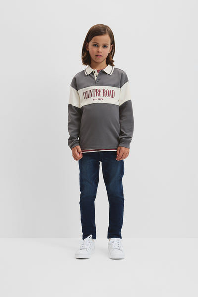 Organically Grown Cotton Logo Rugby Top