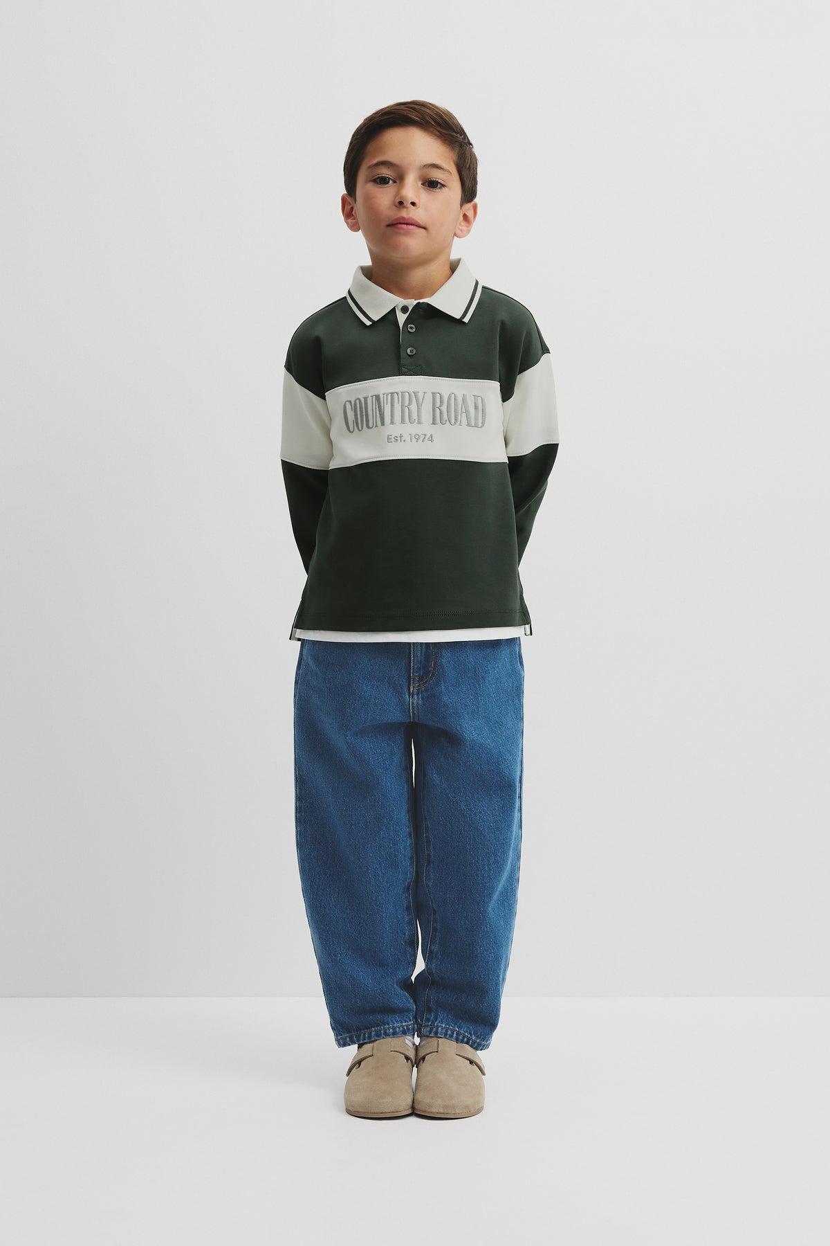Organically Grown Cotton Logo Rugby Top