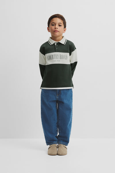 Organically Grown Cotton Logo Rugby Top