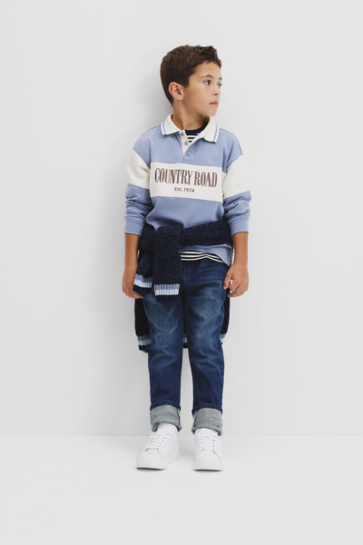 Organically Grown Cotton Logo Rugby Top