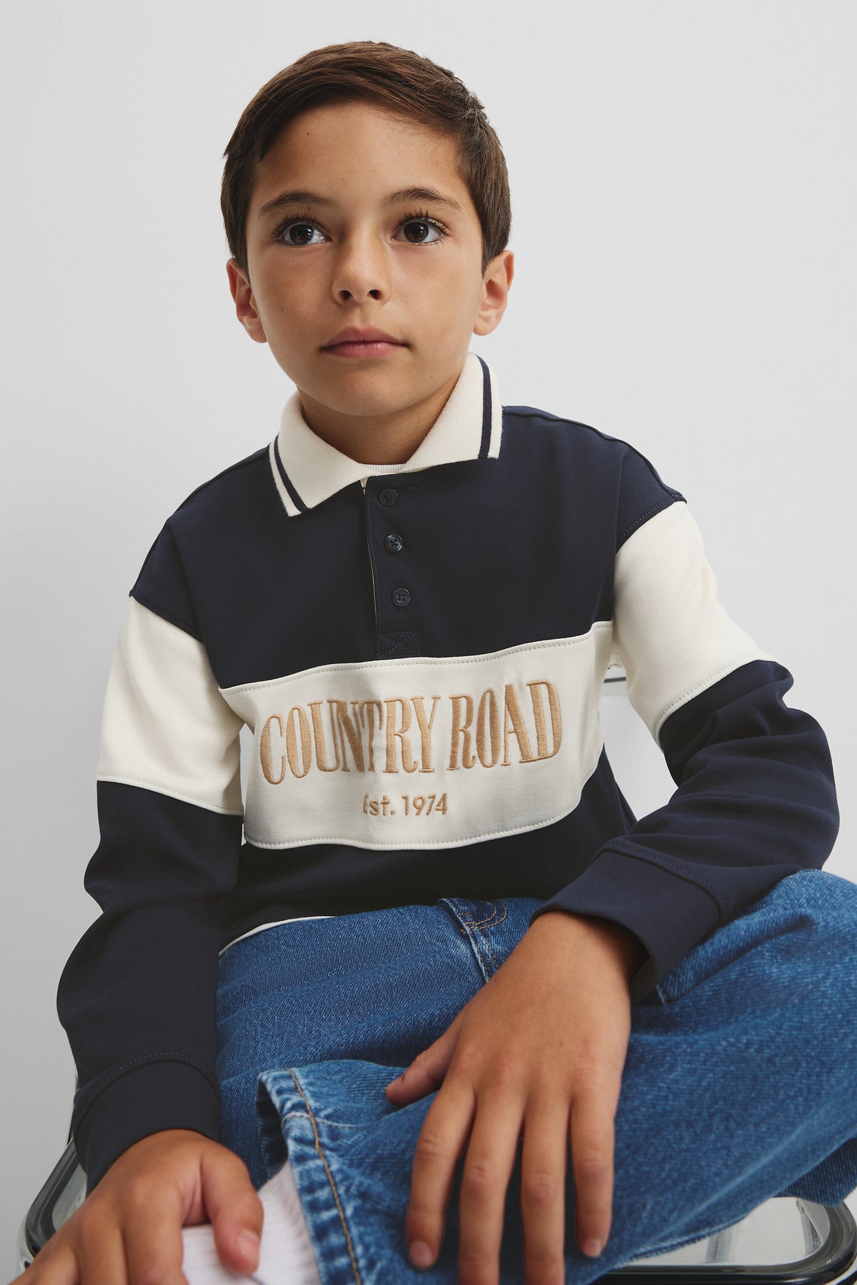 Organically Grown Cotton Logo Rugby Top