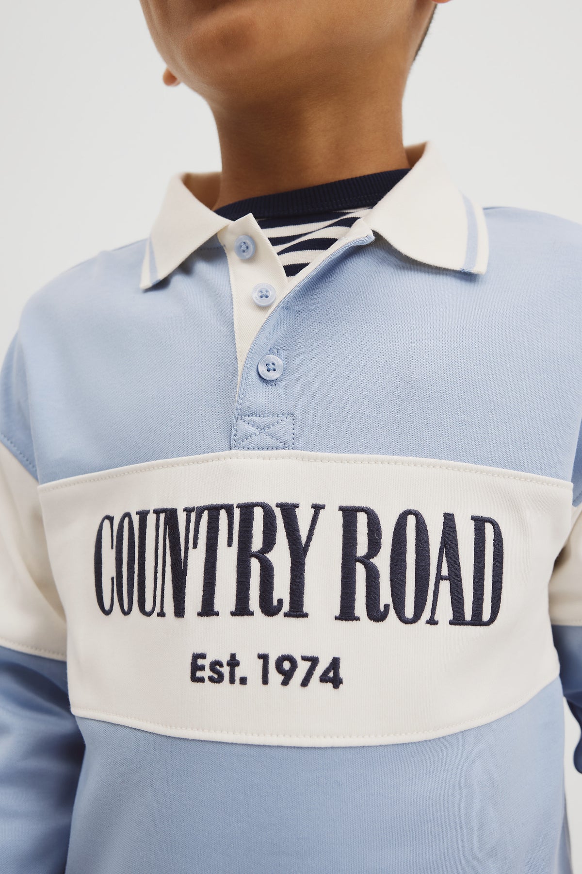 Organically Grown Cotton Logo Rugby Top
