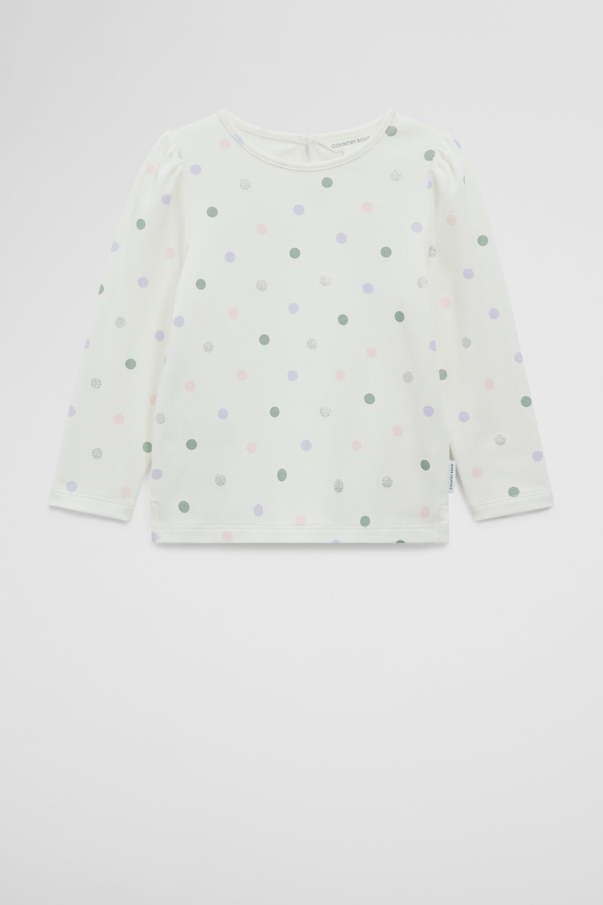 Organically Grown Cotton Blend Gather Long Sleeve T-Shirt