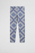 Cotton Blend Paisley Legging