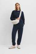 Cotton Contrast Rib Sweat