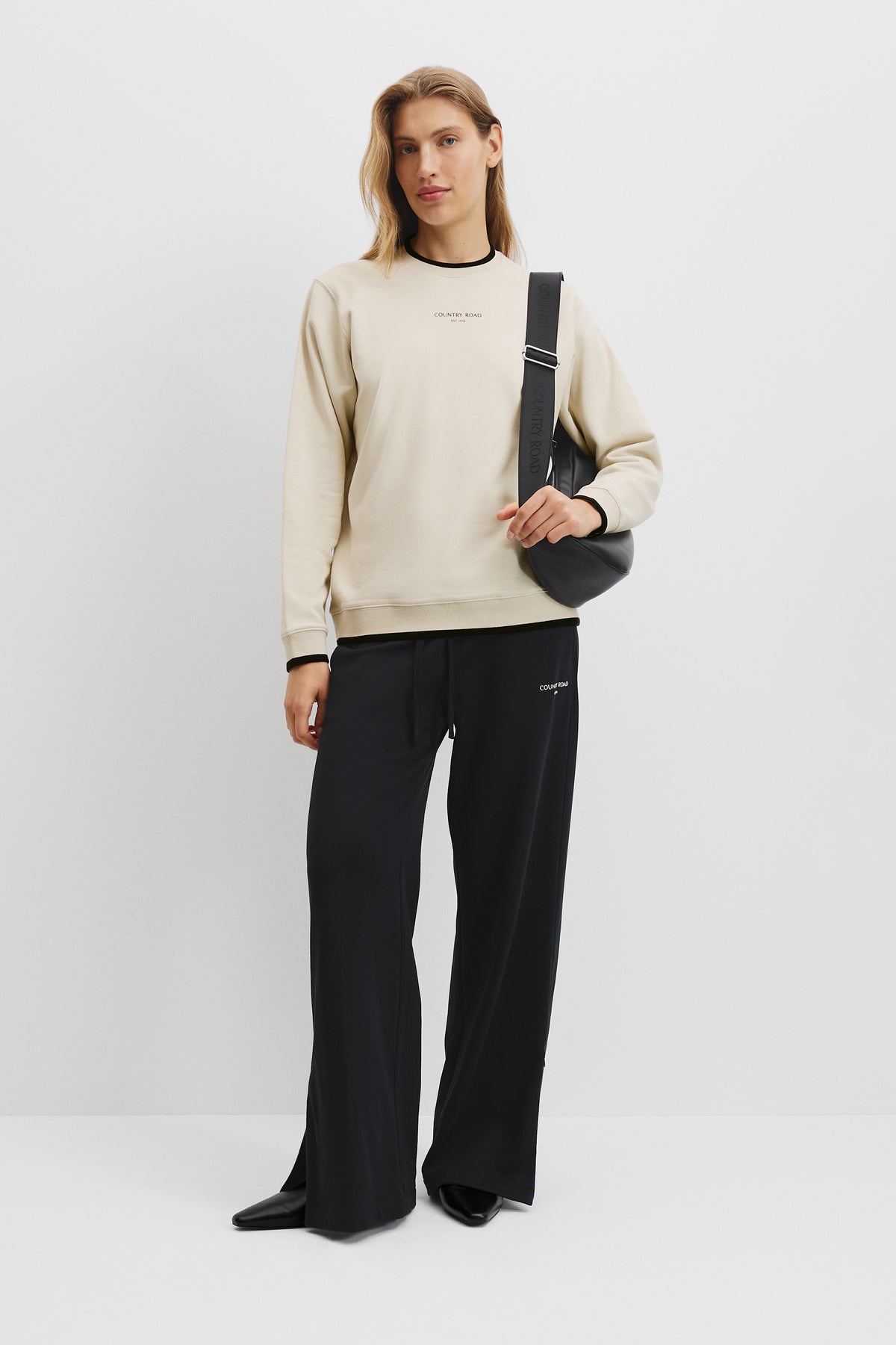 Cotton Contrast Rib Sweat