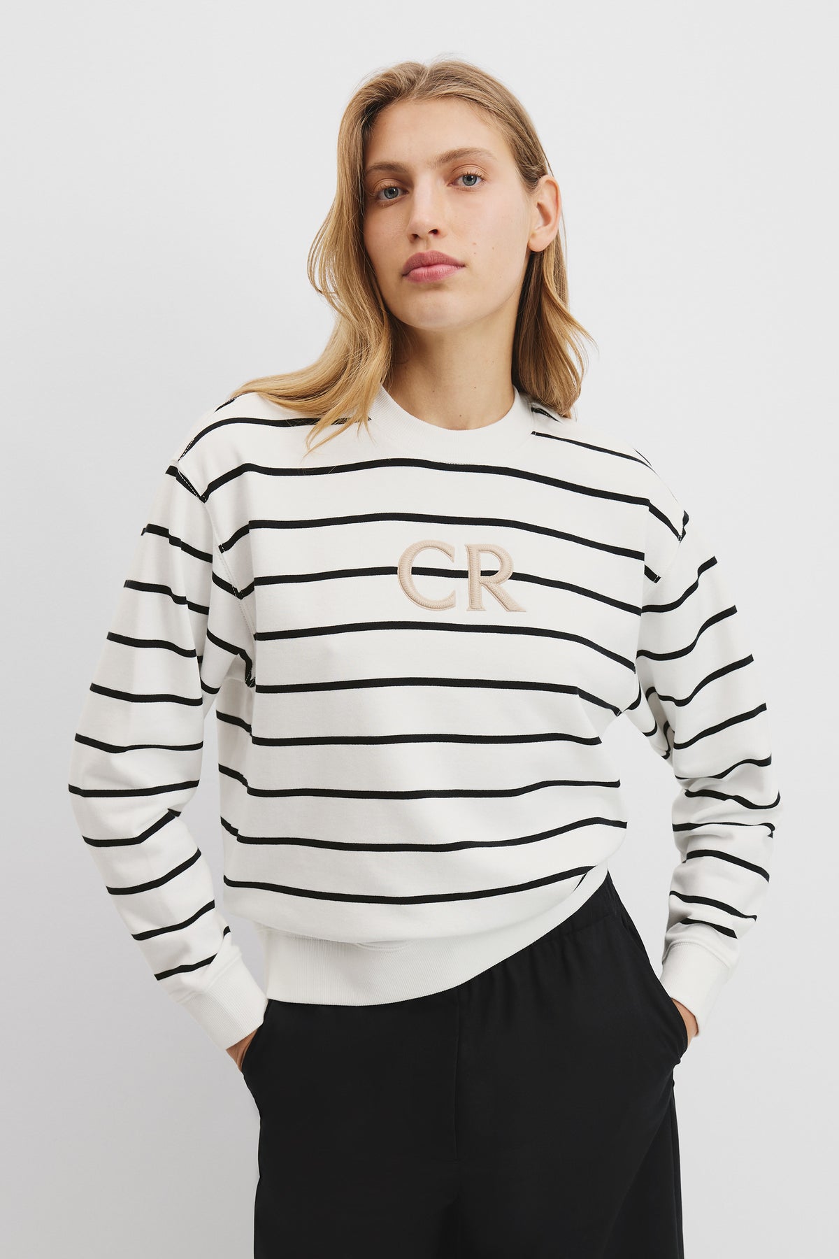 Australian Cotton Country Road Logo Stripe Sweat