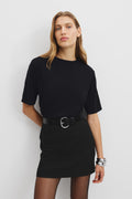 Organically Grown Cotton Cashmere Blend Knit T-Shirt