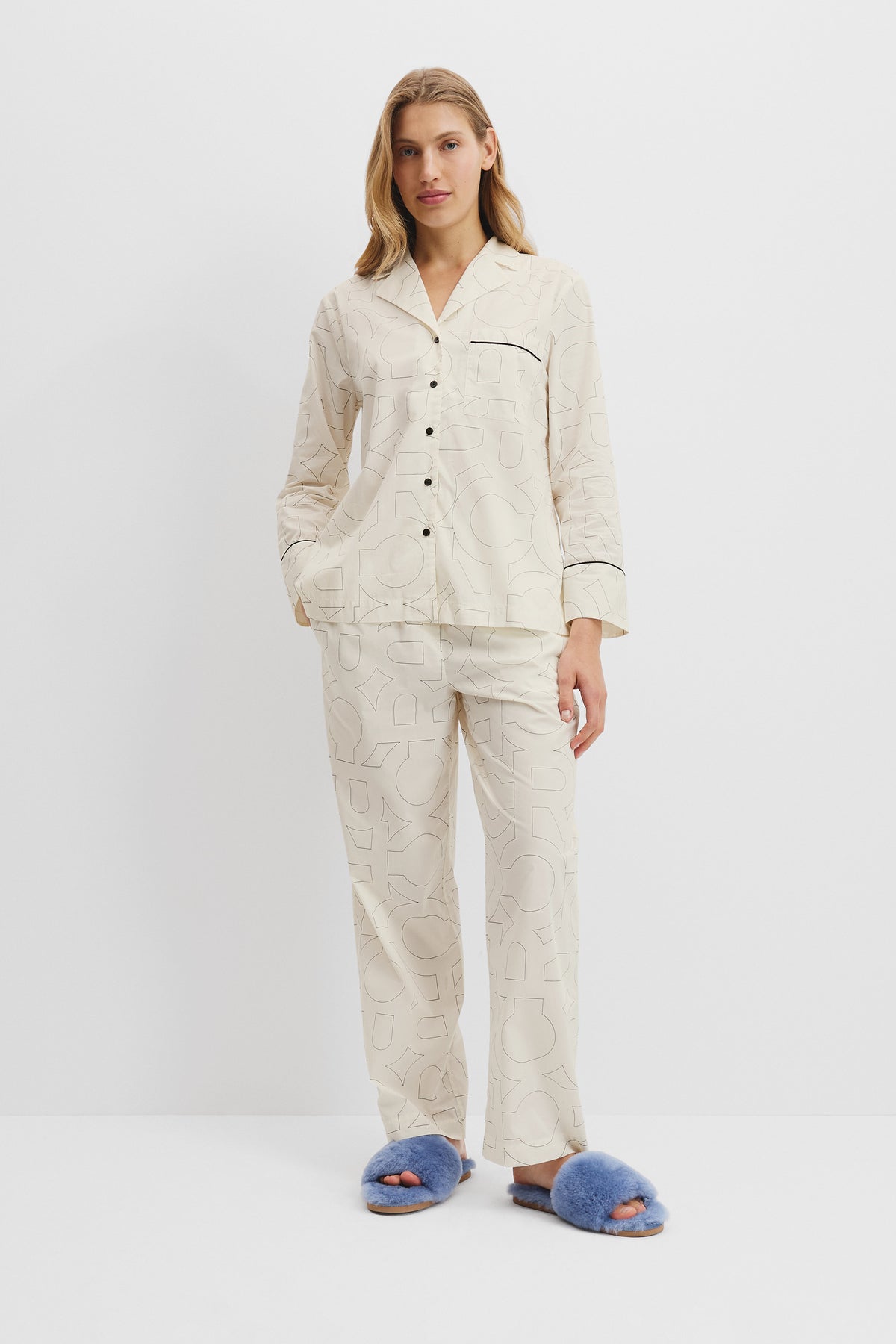 Cotton Cr Monogram Pyjama Set