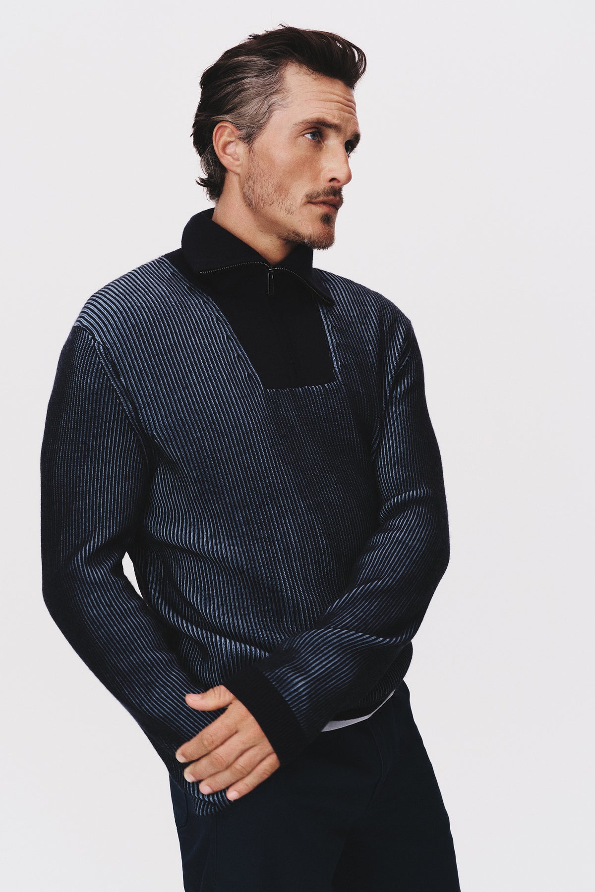 Wool Half Zip Knit