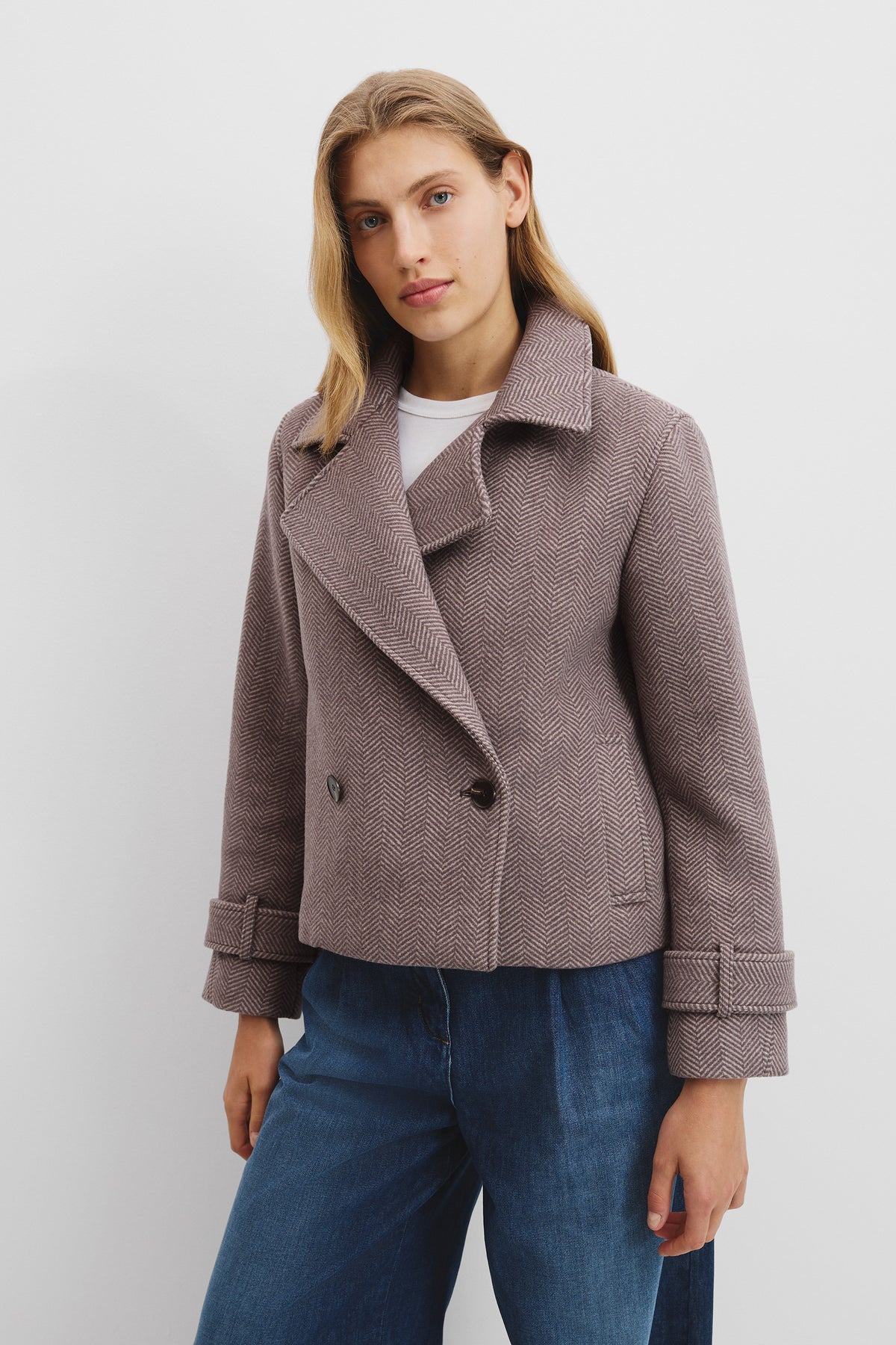 Herringbone Peacoat