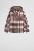 Cotton Hooded Check Shirt