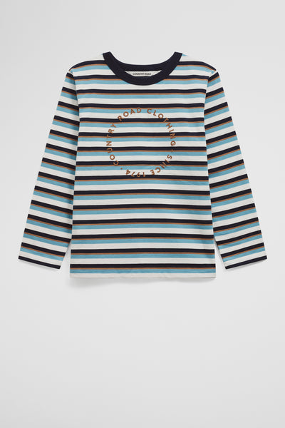 Cotton Long Sleeve Circle Logo T-Shirt