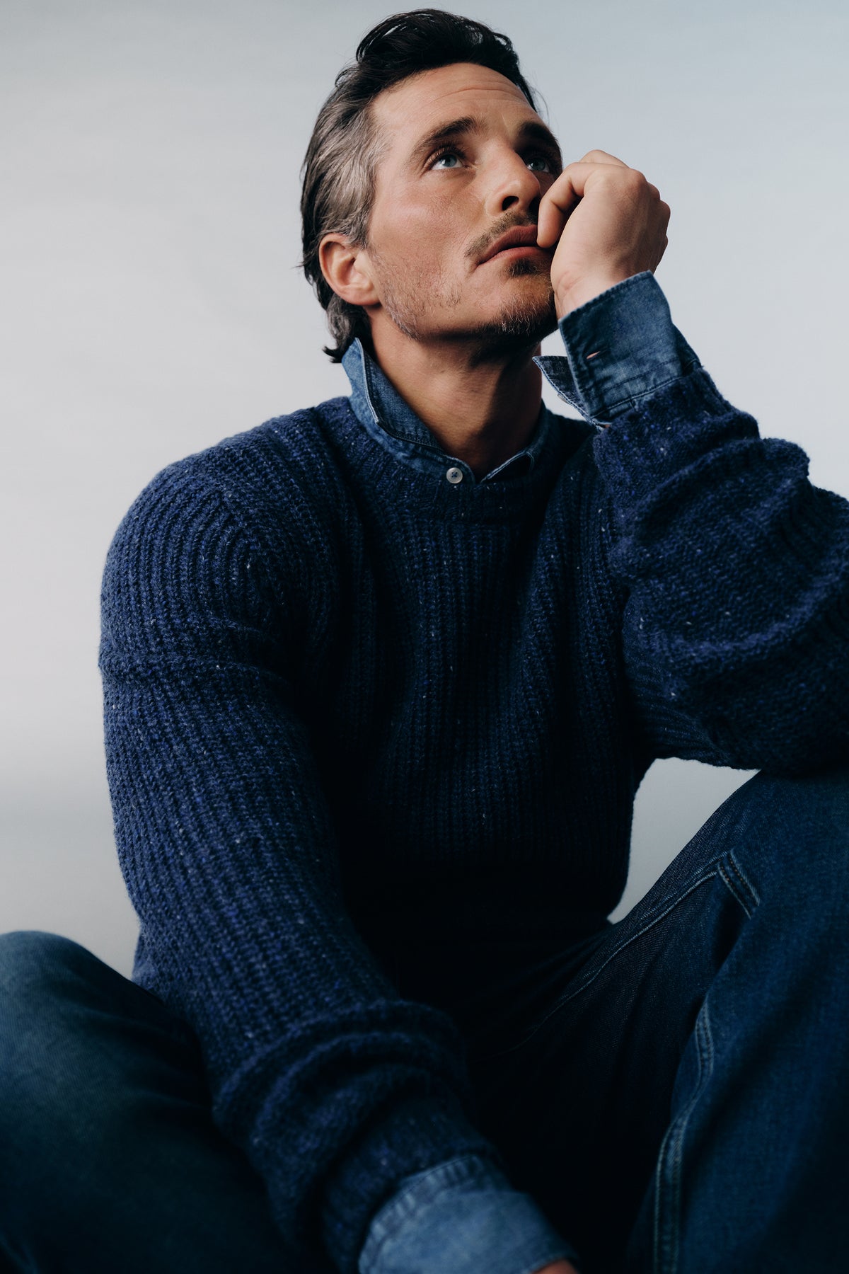 Merino Nep Crew Knit