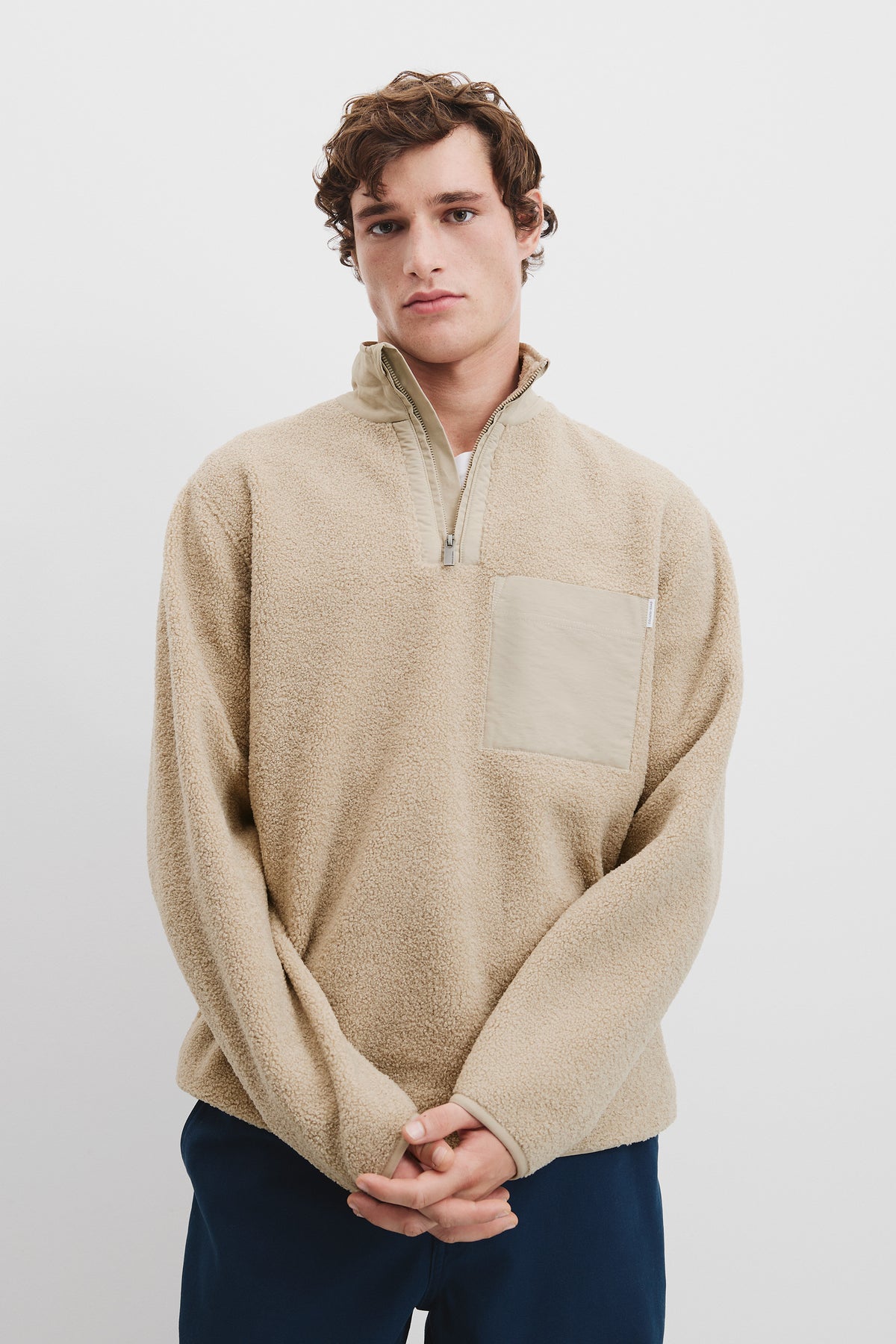 Polyester Half Zip Sweat