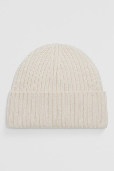Wool Cashmere Rib Beanie
