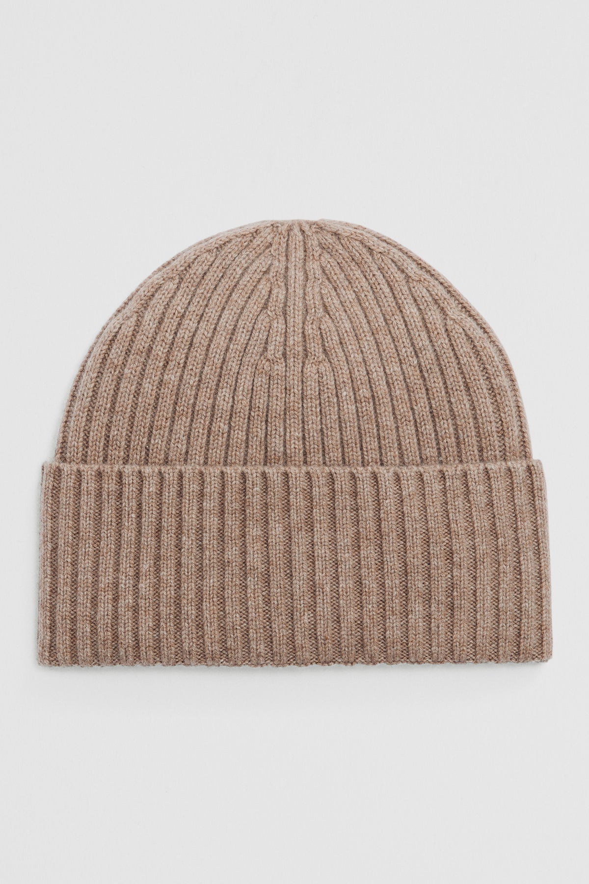Wool Cashmere Rib Beanie