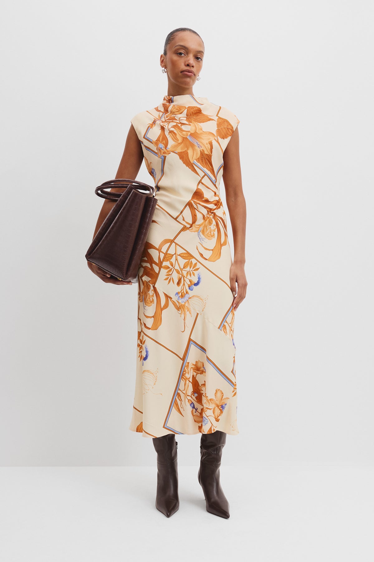 Print Fluid Midi Dress