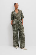 Print Cupro Pull-On Pant