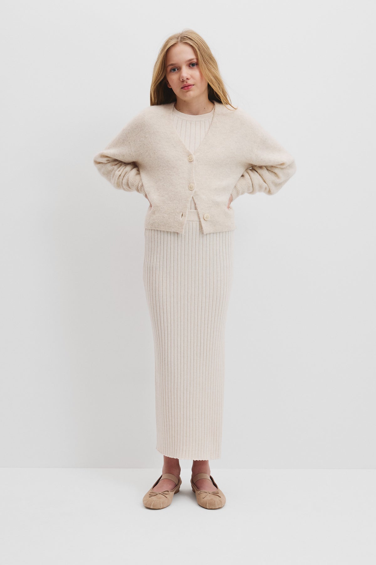 Teen Fluffy Knit Cardigan