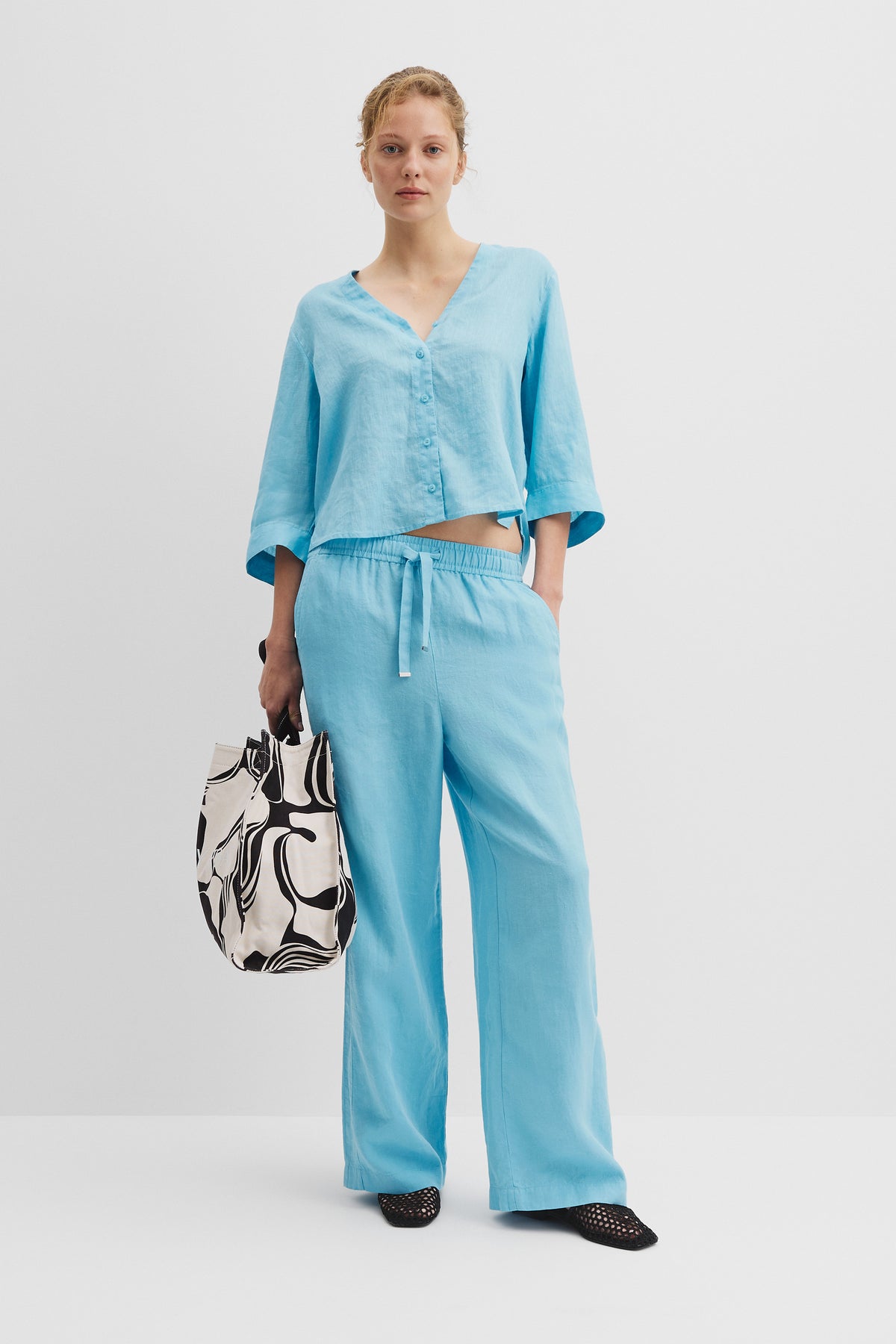 Linen 3/4 Sleeve Linen Shirt